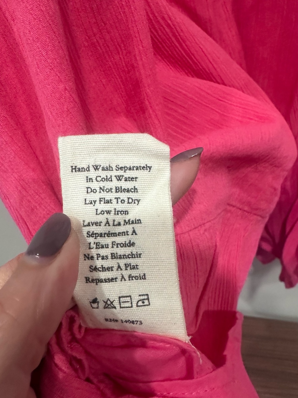 LoveShackFancy Fuchsia Ruffle Mini Dress - Picture 5 of 5